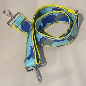 Ah-dorned Blue Green Neon Metallic Guitar Adjustable Crossbody Strap